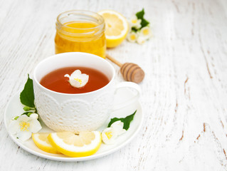 Cup of tea with jasmine