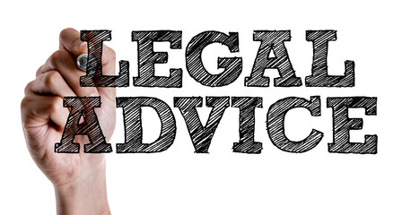 Hand writing the text: Legal Advice