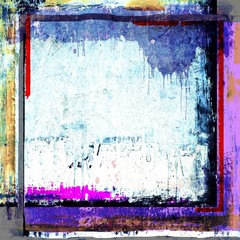 Grunge frame borders background. Blue, red, white and magenta.