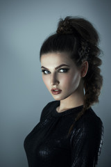 Fototapeta premium Girl with creative make-up for halloween