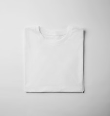 Photo of blank tshirt on white background. Horizontal