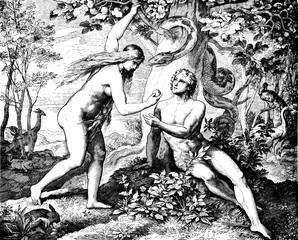 Adam & Eve Eat Forbidden Fruit 1) Sacred-biblical history of the old and New Testament. two Hundred and forty images Ed. 3. St. Petersburg, 2) 1873. 3) Russia 4) Julius Schnorr von Carolsfeld