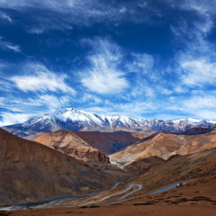 Naklejka na ściany i meble Himalayan mountain landscape in Ladakh, Jammu and Kashmir, India