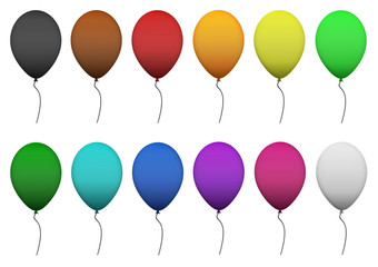 Luftballons alle Farben