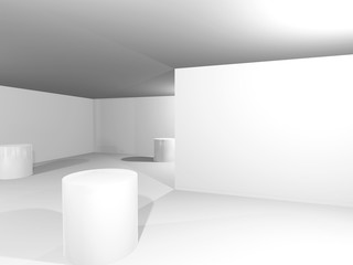 Fototapeta premium Empty Simple White Interior