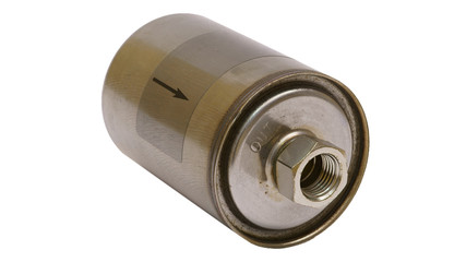 new car oil filter on a white background