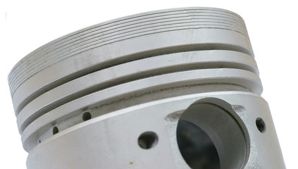 piston gasoline engine of the car on a white background closeup