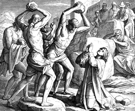 The Stoning of Stephen 1) Sacred-biblical history of the old and New Testament. two Hundred and forty images Ed. 3. St. Petersburg, 2) 1873. 3) Russia 4) Julius Schnorr von Carolsfeld