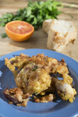 fry of battered calamari