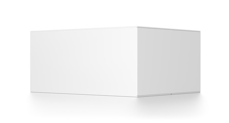 White rectangle blank box isolated on white background.