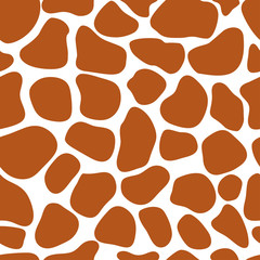 Giraffe skin on white background. Giraffe seamless pattern