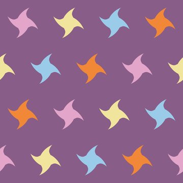  Four-pointed star seamless pattern