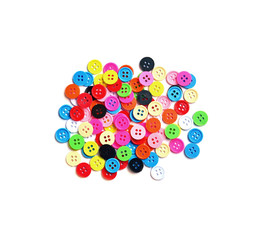 Colorful buttons on isolated background