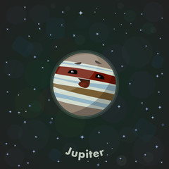 Fototapeta premium cute planet Jupiter