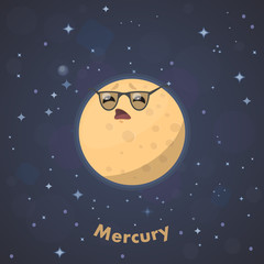 Fototapeta premium Cute Planet Mercury