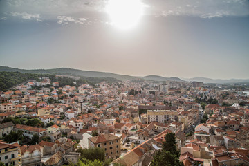 Stadtpanorama von Sibenik, Kroatien