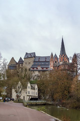 Fototapeta premium Katedra w Limburgu i zamek, Niemcy