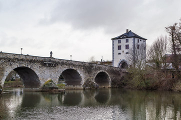 Fototapeta premium old Lahn Bridge, Limburg, Germany