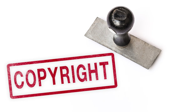 copyright copyleft text label stamp for documents.