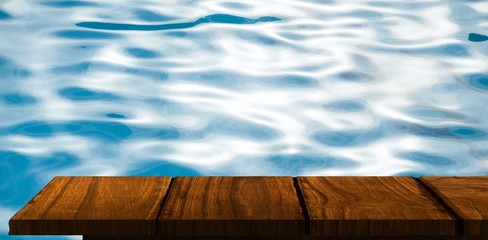 Composite image of wooden floor