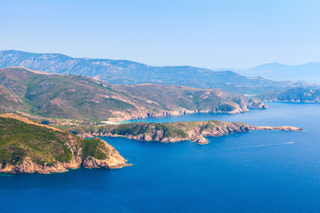 Fototapeta na wymiar Corsica. Corse du Sud, Piana region in summer