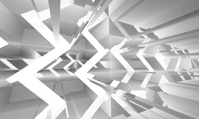 Fototapeta premium Abstract white digital background 3 d pattern
