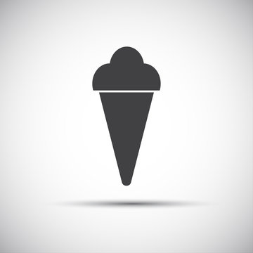 Simple ice cream icon, vector illustration