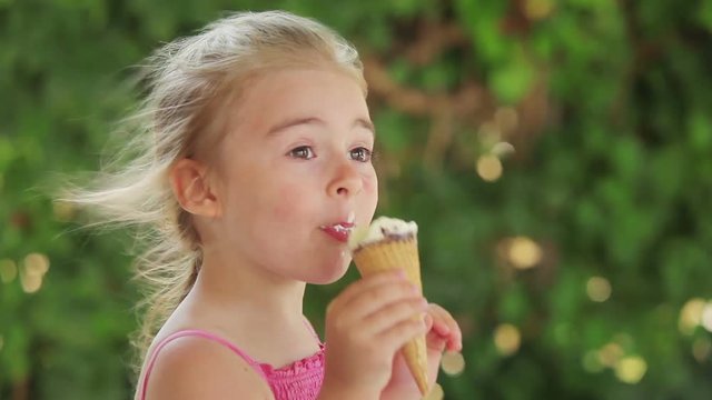 girl eating ice cream