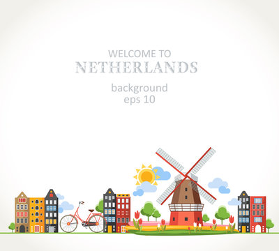 travel Netherlands panorama background