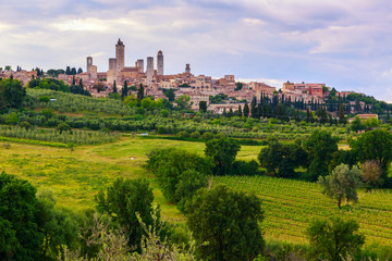 Fototapeta na wymiar San Gimignano Medieval Village, Italy, Europe