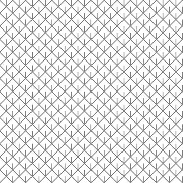 Barbed square rhombus linear seamless pattern background texture