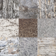 texture set of different kinds of stones