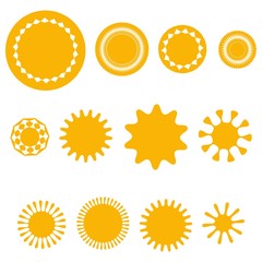Symbols - the sun.