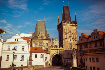 Obraz premium Beautiful Prague medieval town landscape, travel location, build