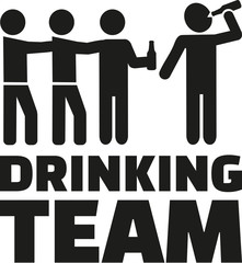 Drinking Team with beer drinking men icon