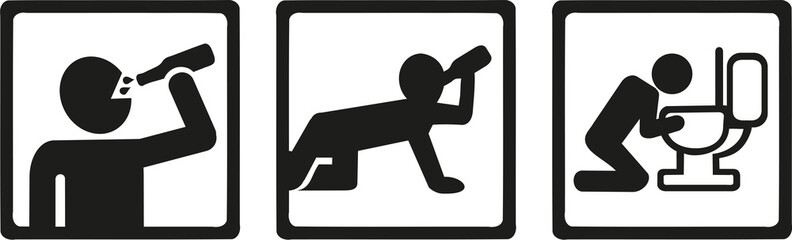 Drinking booze icons