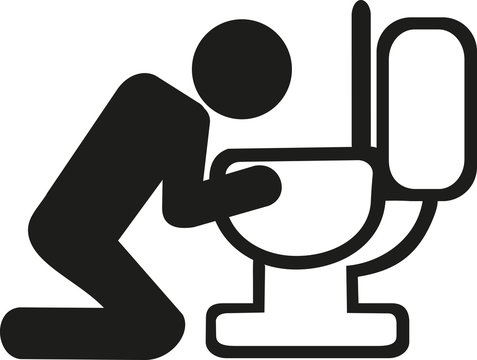 Puke in toilet after drinking