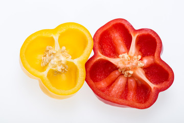 sweet pepper isolated on white background