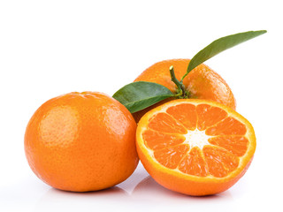 ripe orange fruit isolated on white