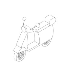 Isometric motorbike icon
