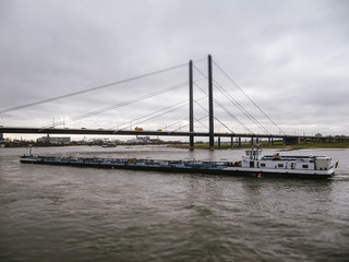 Bridge across the Rhine. Düsseldorf