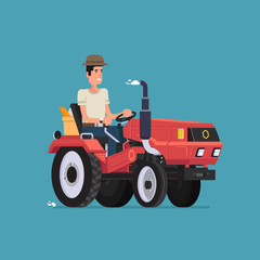 farmer on the tractor