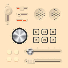 Realistic vector buttons