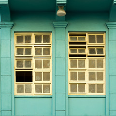 Old colorful buildings  in Hatyai