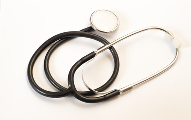 stethoscope on white background - coronavirus treatment abstract, medical and healthcare symbol