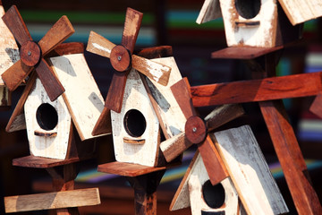 grunge wooden birdhouse