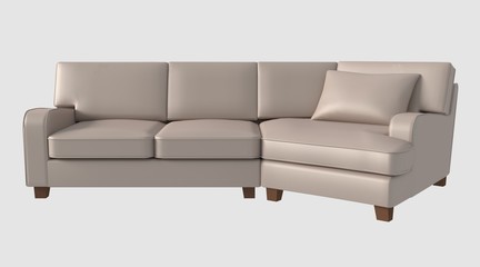 3D Illustration of a Sofa