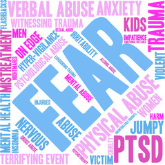 Fear word cloud on a white background. 