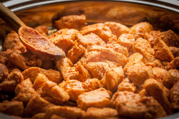 Pieces of fried chicken.