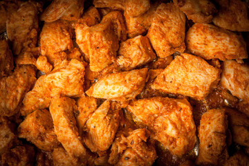 Pieces of fried chicken.